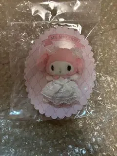 レディマイメロディ　デザインシリーズ　マスコットブローチ　ホワイト