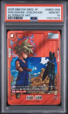 손오반 소년기 SB02-006 PSA10 퓨전 월드 PSA10