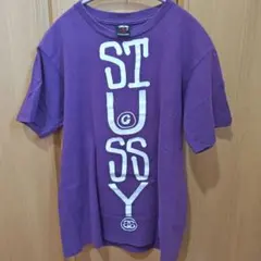 00s OLD STUSSY 紫 ロゴTシャツ S