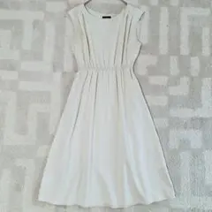 アーバンリサーチロッソ　リネン混ウエストギャザーワンピース　F　ベージュ