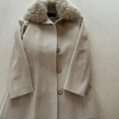 anysisファー付きロングコート アイボリー
