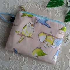 ミニポーチ　（セキセイインコ）