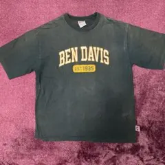 BEN DAVIS カレッジロゴ 刺繍ワッペン Tシャツ フェードグリーン Lのサムネイル