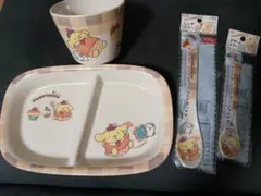 新品未使用】ダイソー サンリオ食器 5点セット メラミン食器 ポムポム