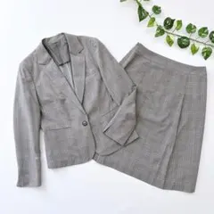 ザスーツカンパニーshe 洗えるスカートスーツ上下　42　グレー　春夏