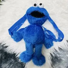 セサミストリート　クッキーモンスター3Dぬいぐるみリュックサック　チャック２つ