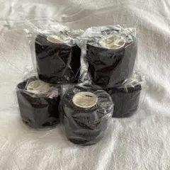 ソフト伸縮テープ フィッティングテープ 黒 5㎝幅 6巻 伸縮 ボウリングテープ