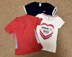アディダス★Tシャツ3枚セット★まとめ売り★白、紺、朱