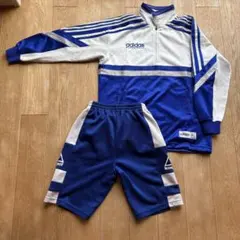アディダス adidas 古着 ハーフパンツ 上下 ハーフジップ ヴィンテージ