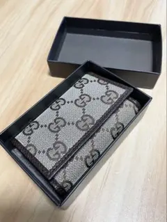 【極美品/箱付】GUCCI グッチ 6連キーケース GGキャンバス レザー 茶のサムネイル