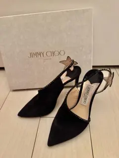 日本未入荷　JIMMYCHOO 星ブラックスエード パンプス　ハイヒール　37