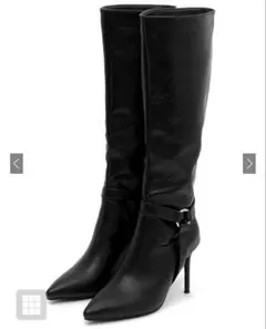 GRL ポインテッドトゥベルトロングブーツ