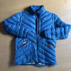 青いダウンジャケット XL