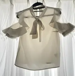 GRL 肩シースルーブラウス