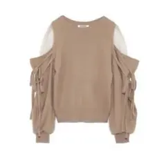 SNIDEL シースルーショルダーニットプルオーバー