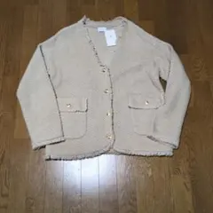 ユナイテッドアローズ　ニットジャケット　ベージュ　新品のサムネイル