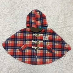 BRANSHES ベビーポンチョ チェック柄