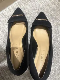 CLOSH 黒 ポインテッドトゥ パンプス