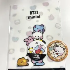 BT21 minini ハピネス缶バッジ RJ ALL クリアファイル
