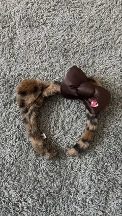 ヒョウ柄リボンキティちゃんカチューシャ