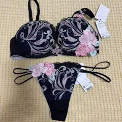 新品　サルート 43G 美女と野獣　ブラ　ショーツ　BL M セット フロントX 新品 サルート 43G 美女と野獣 ブラ ショーツ BL M セット フロントX