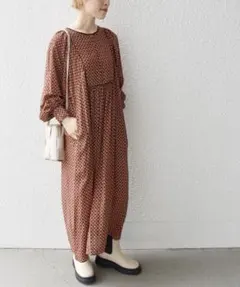 【美品】シップスエニィ SPRINTEX ジオメトリック ワンピース