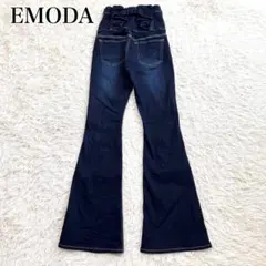 未使用品級 EMODA バックリボン ハイウエスト パギンス XS インディゴのサムネイル
