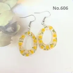 レジン　ハンドメイド　ピアス　606