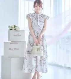 Rose Muse chiffon pleated dress ロゼミューズ - メルカリ