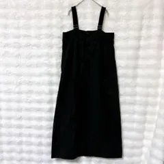 ♤新品・タグ付き♤ニコアンド 裾ドロスト サロペット ブラック ③ M 