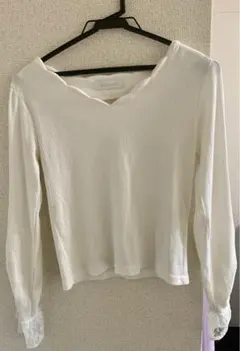 セシルマクビー　レース　フリル　ブラウス　白　長持ち　シャツ