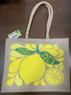 新品未使用トレーダージョーズTRADER JOE'S 麻エコバッグレモンとライム