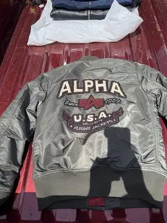 ALPHA MA-1 フライトジャケット グレー XL