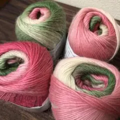 グラデーションウールヤーン4玉ピーチカラー