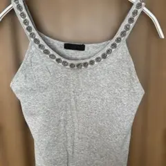 JEANASIS グレー タンクトップ Fサイズ コットン100%