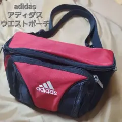 adidas ウエストポーチ レッド/ブラック キッズsize