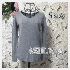 【AZUL basic】アズール カットソー トップス Vネック グレー S