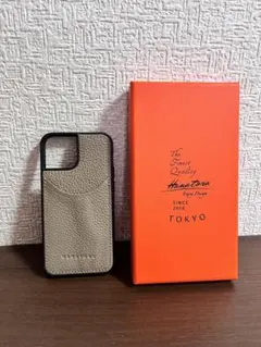 Hanatora レザー風 iPhone　グレージュ　iPhone13mini