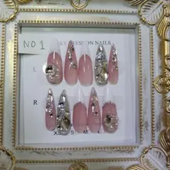 27日までお値下げ中!#ネイルチップ#白フレンチ#埋めつくし#ギャル【即購入◎】