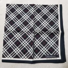 新品BURBERRY バーバリー ハンカチ ノバチェック ネイビー 王道希少レア