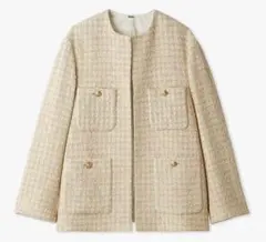 Mila Owen 金釦パッチポケットルーズツイードジャケット　サイズ0