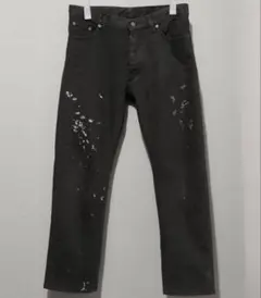 Helmut lang ダークグレー ペイント加工 ストレートデニム ジーンズのサムネイル