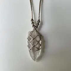 ヒマラヤ水晶 ダブルターミネッテド ＊ マクラメペンダント ネックレス
