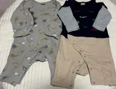 petitmain カバーオール、ロンパース　2点セット