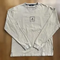 KANGOL ベージュ 長袖カットソー Lサイズ　バックプリント