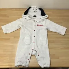 SNOOPY スヌーピー　犬のフード付きロンパース 70cm