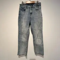 希少✨️ストレートデニム【S】ブルー ウォッシュ ジーンズ カジュアル シンプル