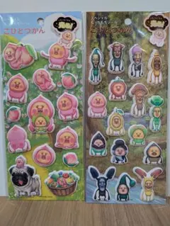 【2種セット】クーリア　こびとづかん　スペシャルもっちもちシール　光るシール