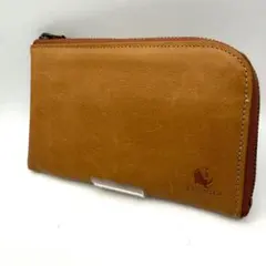超美品 キソラ★L字ジッピースモールウォレット 薄型財布 レザー 本革 明茶のサムネイル
