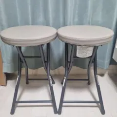 スツール ニトリ 折りたたみ 椅子 ボンベイ 2つセット